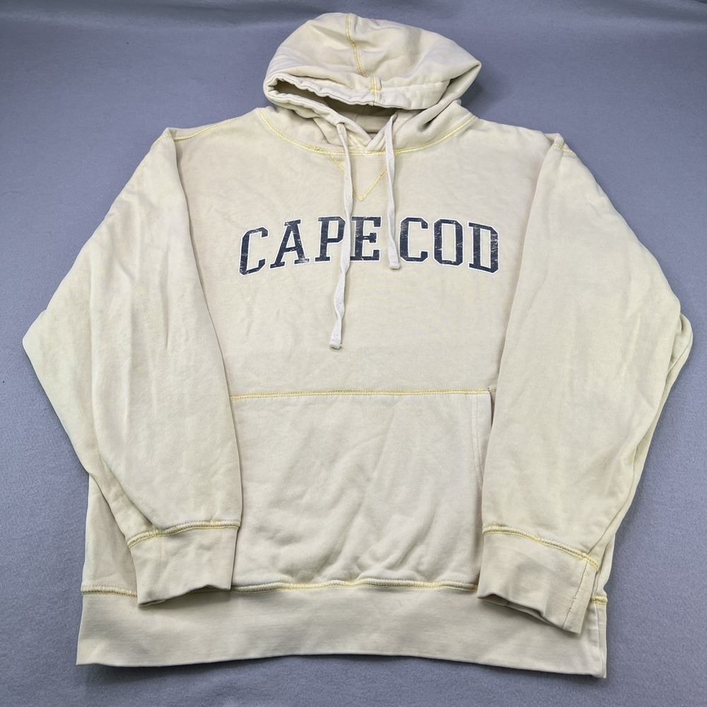 Cuffy's Ocean Wash Men's Med. Cape Cod Sweatshirt Faded Yellow Vintage Style
